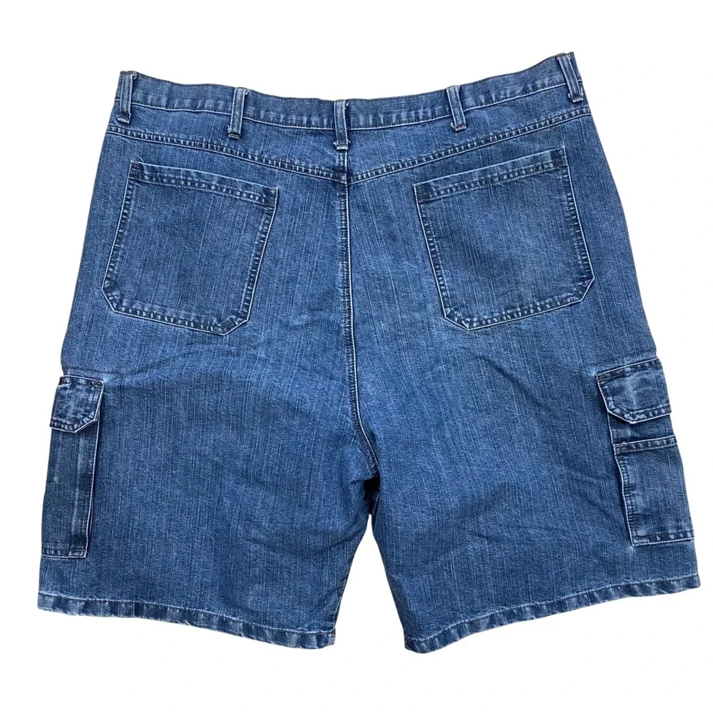 Wrangler Mens Denim Cargo Shorts Blue Relaxed Fit‎ Size 44